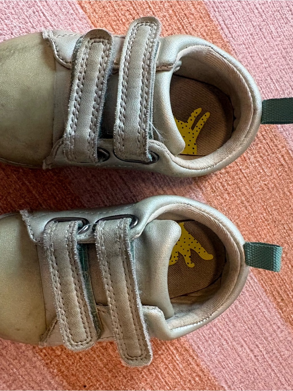 Kids Metallic Silver Velcro Sneakers
